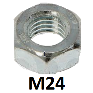 Sechskantmuttern DIN 934 verzinkt , M24